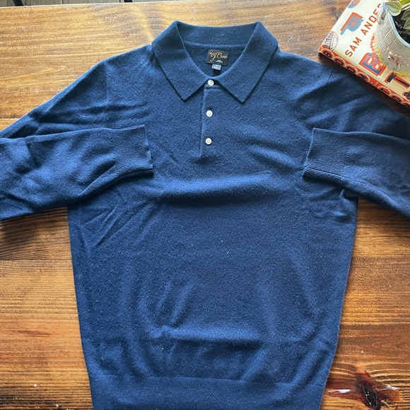 J. Crew Cashmere Longsleeve Polo - Picture 1 of 3
